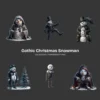 Gothic Christmas Snowman PNG Clipart Collection - 47 PNG, Spooky Winter Graphics, Dark Goth Printables, Commercial use, Digital download