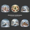 Christmas Landscapes (P-2) PNG Clipart Collection - 40 PNG, Festive Graphics, Festive Scene Printable, Commercial use, Digital Download