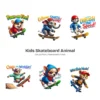 Kids Skateboard Animal PNG Clipart Collection - 40 PNG, Extreme Sports Graphics, Retro Printables, Commercial use, Digital download