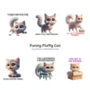 Funny Fluffy Cat PNG Clipart Collection - 44 PNG, Sarcastic Quote Graphics, Cat Moms Printables, Commercial use, Digital download