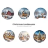 Christmas Landscapes (P-2) PNG Clipart Collection - 40 PNG, Festive Graphics, Festive Scene Printable, Commercial use, Digital Download