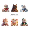 Holiday Cats PNG Clipart Collection - 40 PNG, Festive Animal Graphics, Christmas Printable, Commercial use, Digital Download