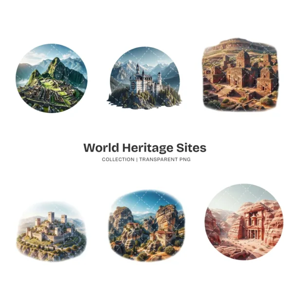 World Heritage Sites PNG Clipart Collection - 40 PNG, Landmark Graphics, Historical Monuments Printables, Commercial use, Digital download