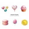 Sweet Treats PNG Clipart Collection - 40 PNG, Lollipop Graphics, Cakes Cotton Candy, Sweet Food Printables, Commercial use, Digital download