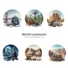 World Landmarks PNG Clipart Collection - 40 PNG, Travel Graphics, Around the World Printables, Commercial use, Digital download