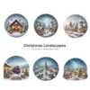 Christmas Landscapes PNG Clipart Collection - 42 PNG, Festive Graphics, Festive Scene Printable, Commercial use, Digital Download