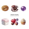 Sweet Treats PNG Clipart Collection - 40 PNG, Lollipop Graphics, Cakes Cotton Candy, Sweet Food Printables, Commercial use, Digital download