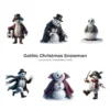 Gothic Christmas Snowman PNG Clipart Collection - 47 PNG, Spooky Winter Graphics, Dark Goth Printables, Commercial use, Digital download