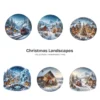 Christmas Landscapes (P-3) PNG Clipart Collection - 40 PNG, Festive Graphics, Festive Scene Printable, Commercial use, Digital Download