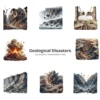 Geological Disasters PNG Clipart Collection - 40 PNG, Natural Disaster Graphics, Volcano Printable, Commercial use, Digital download