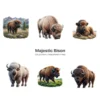 Majestic Bison PNG Clipart Collection - 40 PNG, Forest Wild Animal Graphics, Wildlife Printables, Commercial use, Digital download
