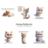 Funny Fluffy Cat PNG Clipart Collection - 44 PNG, Sarcastic Quote Graphics, Cat Moms Printables, Commercial use, Digital download