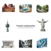 Travel Landmarks (P-3) PNG Clipart Collection - 40 PNG, World Monuments Graphics, Famous Places Printables, Commercial use, Digital download