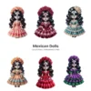 Mexican Dolls La Catrina PNG Clipart Collection - 43 PNG, Sugar Skull Graphics, Día de los Muertos Printable, Commercial use, Digital Download