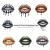 Animal Print Dripping Lips PNG Clipart Collection - 40 PNG, Leopard, Tiger, Cow Graphics, Kiss Printable, Commercial use, Digital Download