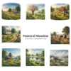 Pastoral Meadow Scenes PNG Clipart Collection - 40 PNG, Green Hills Graphics, Nature Beauty Printable, Commercial use, Digital Download