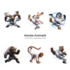 Karate Animals PNG Clipart Collection - 40 PNG, Martial Arts Graphics, Striking Poses Printable, Commercial use, Digital Download