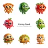 Funny Food PNG Clipart Collection - 40 PNG, Quirky and Playful Graphics, Cute Eating Printable, Commercial use, Digital Download