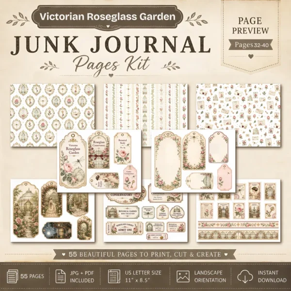 The Cartographers Expedition Junk Journal Pages - The Explorers Field Notes Ephemera, Vintage Adventure Ephemera, Digital Download
