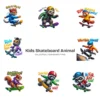 Kids Skateboard Animal PNG Clipart Collection - 40 PNG, Extreme Sports Graphics, Retro Printables, Commercial use, Digital download