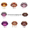Animal Print Dripping Lips PNG Clipart Collection - 40 PNG, Leopard, Tiger, Cow Graphics, Kiss Printable, Commercial use, Digital Download