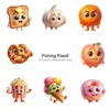 Funny Food PNG Clipart Collection - 40 PNG, Quirky and Playful Graphics, Cute Eating Printable, Commercial use, Digital Download